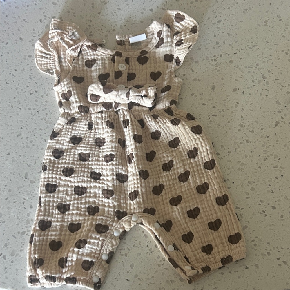 Amazon Kids Bodysuit with Brown Hearts